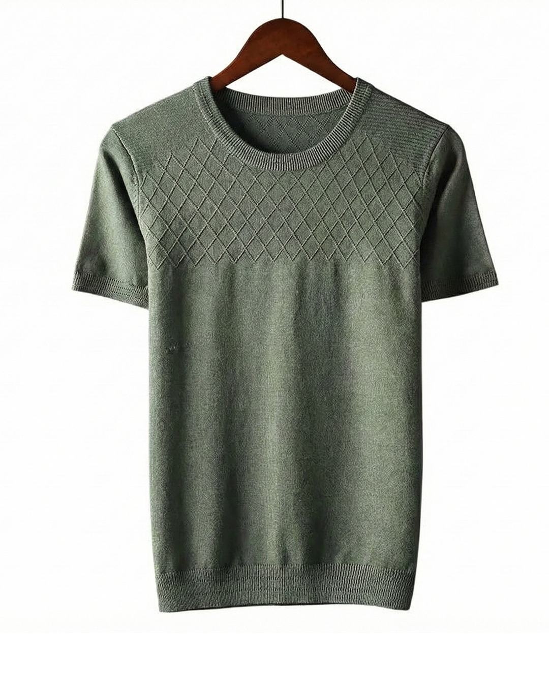 Men's Diamond Pattern Shirt – Lightweight Casual Style