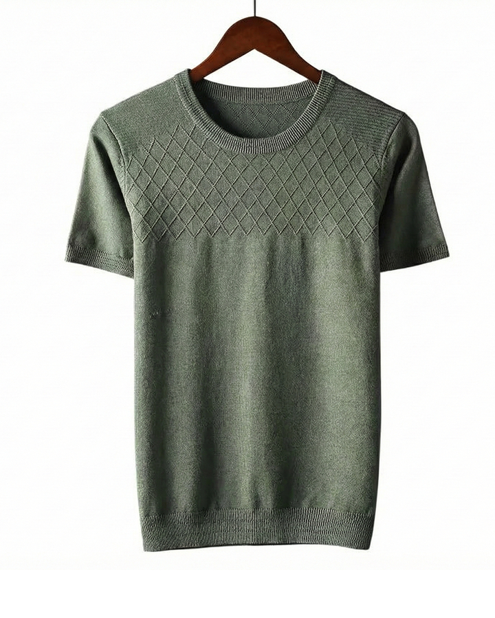 Men's Diamond Pattern Shirt – Lightweight Casual Style
