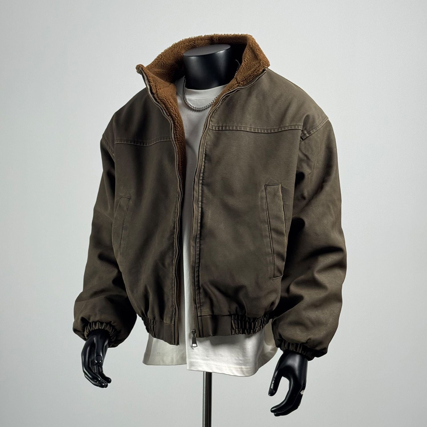 Giacca Vintage Giapponese in Pile Polare Uomo