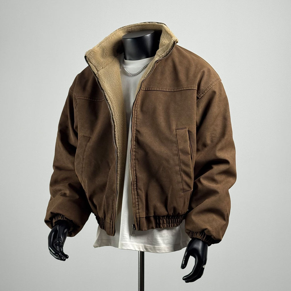 Japanese Vintage Polar Fleece Jacket Men-HighTouch