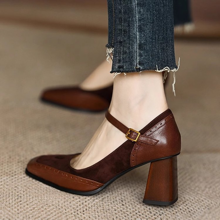 Women's Mary Jane Heels – Elegant Buckle Strap