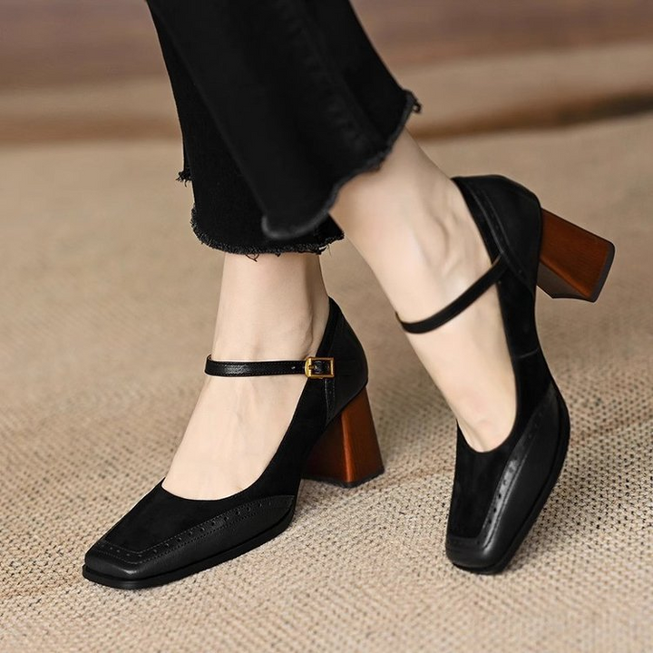 Women's Mary Jane Heels – Elegant Buckle Strap