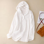 Victoria | Lightweight Hoodie with Buttons