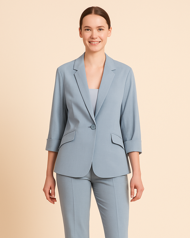 Women’s Matte Finish 3/4-Sleeve Blazer