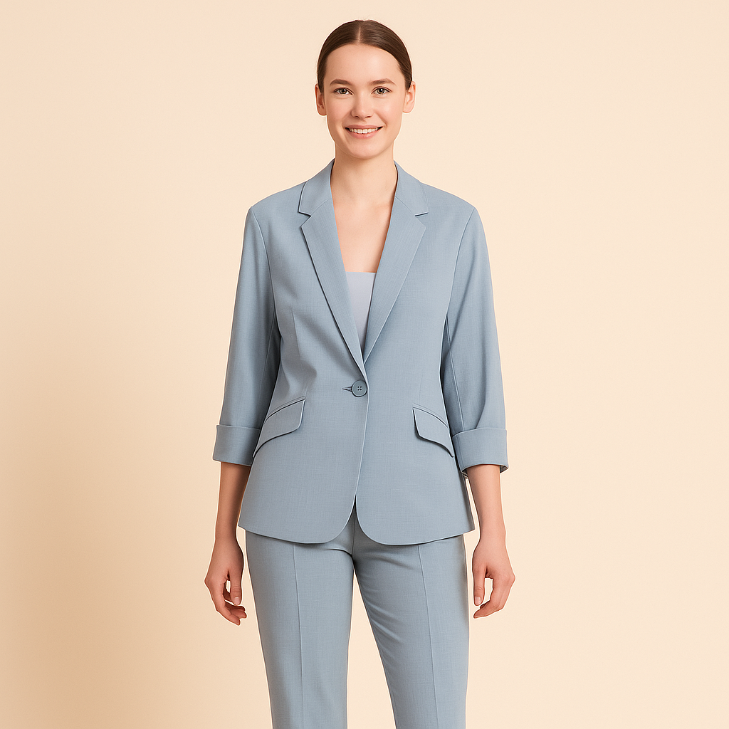 Women’s Matte Finish 3/4-Sleeve Blazer