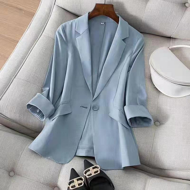 Women’s Matte Finish 3/4-Sleeve Blazer