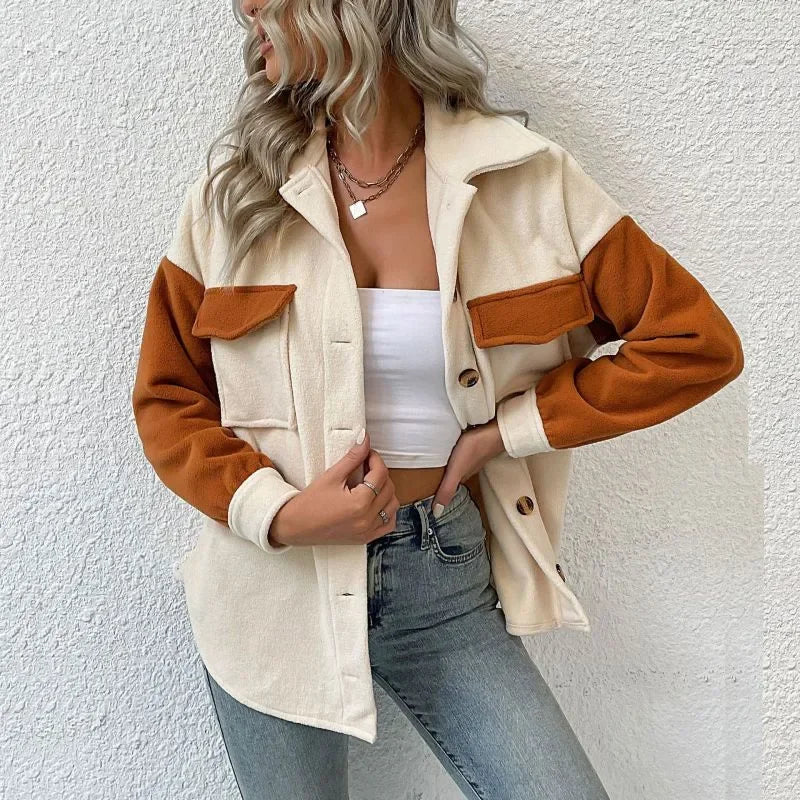 Women’s Matte Finish Button-Up Jacket