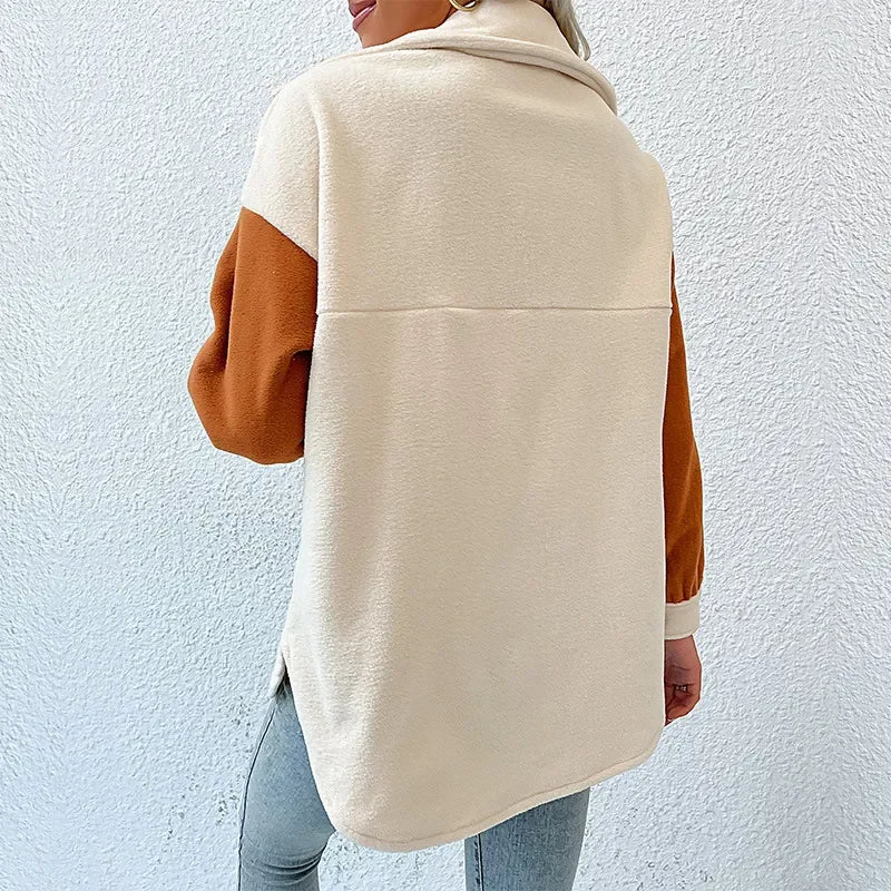 Women’s Matte Finish Button-Up Jacket-HighTouch