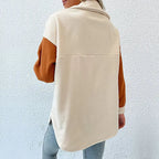 Women’s Matte Finish Button-Up Jacket-HighTouch