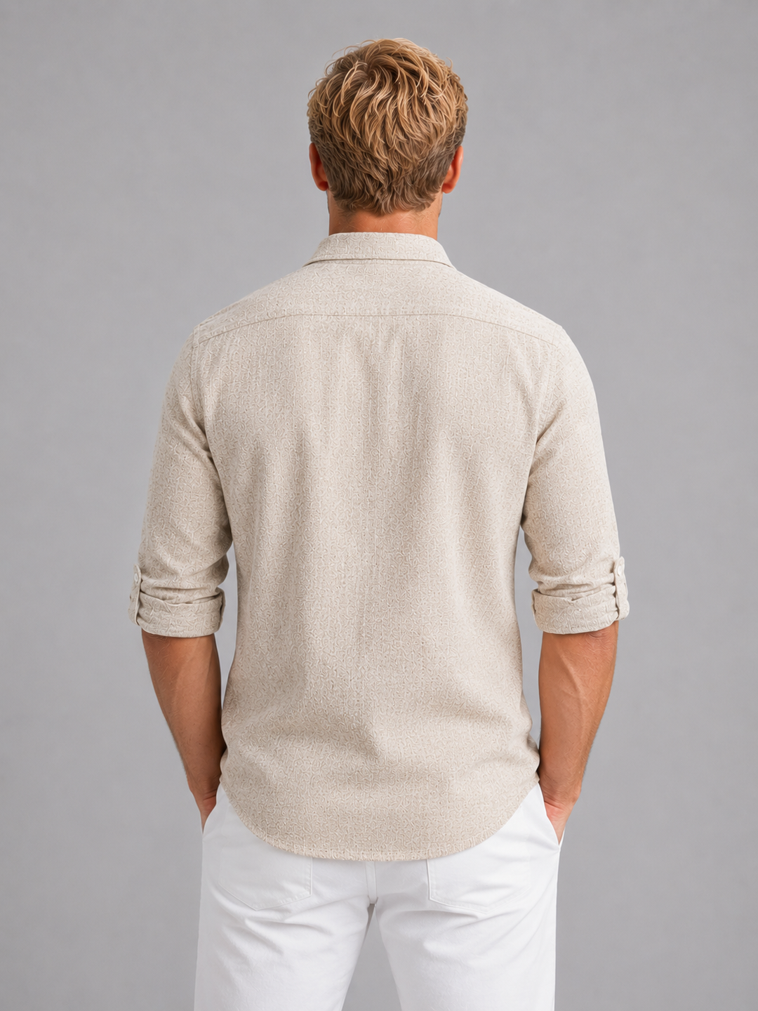 Percival | Men's Linen Look Long Sleeve Shirt