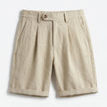 Warwick | Men's Pleated Linen Look Shorts