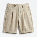 Warwick | Men's Pleated Linen Look Shorts