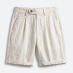 Warwick | Men's Pleated Linen Look Shorts