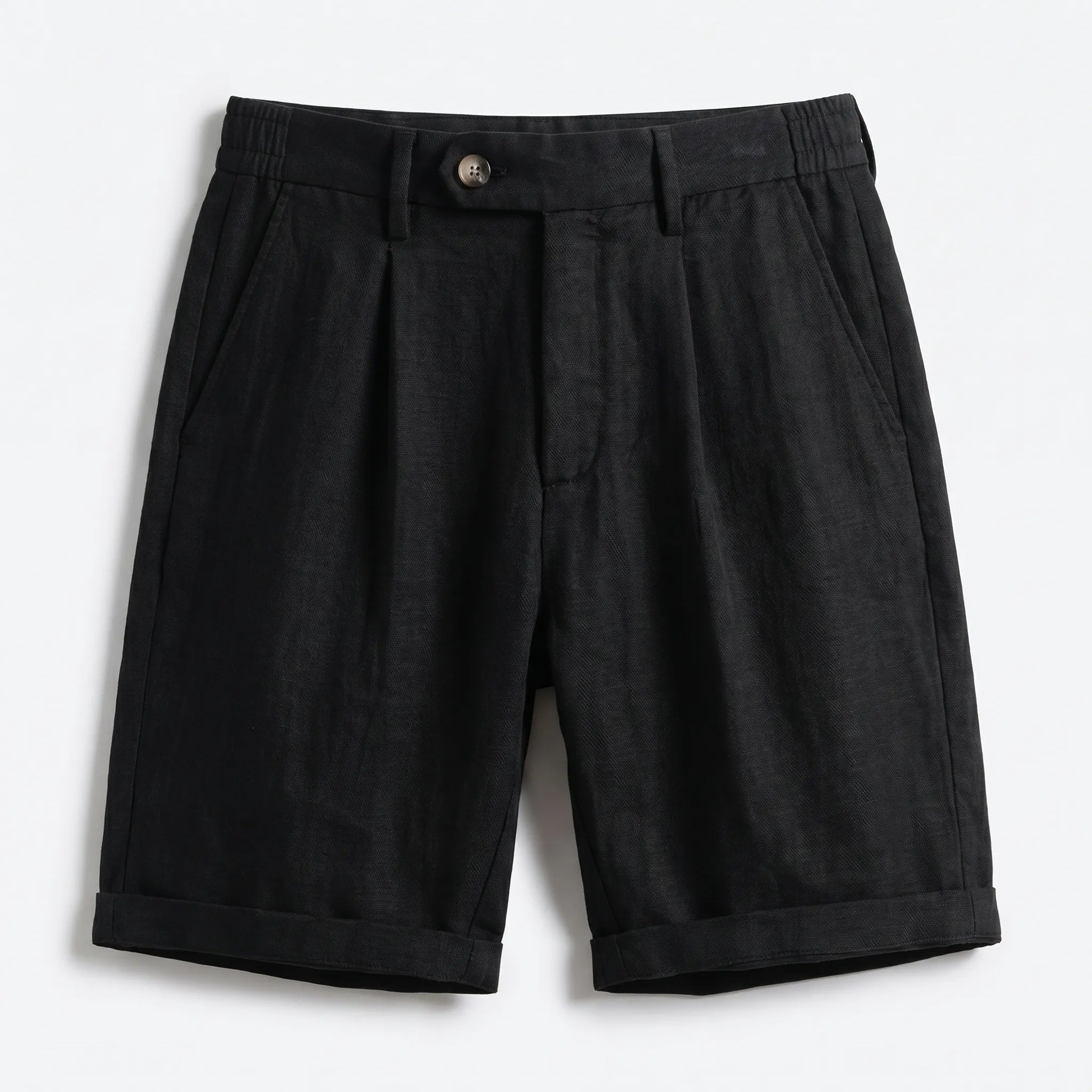Warwick | Men's Pleated Linen Look Shorts