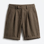 Warwick | Men's Pleated Linen Look Shorts