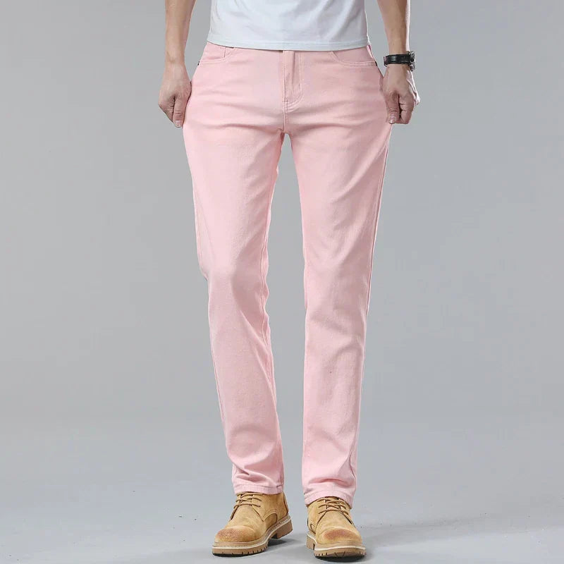 Men's Casual Jeans - Stylish Comfort Fit Straight Leg Denim Pants