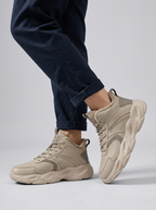 Men's High Top Running Shoes With Chunky Sole For Gym Training And Everyday Wear