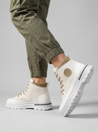 Mens High Top Shoes Lace Up Platform Chunky Sole Streetwear Sneakers
