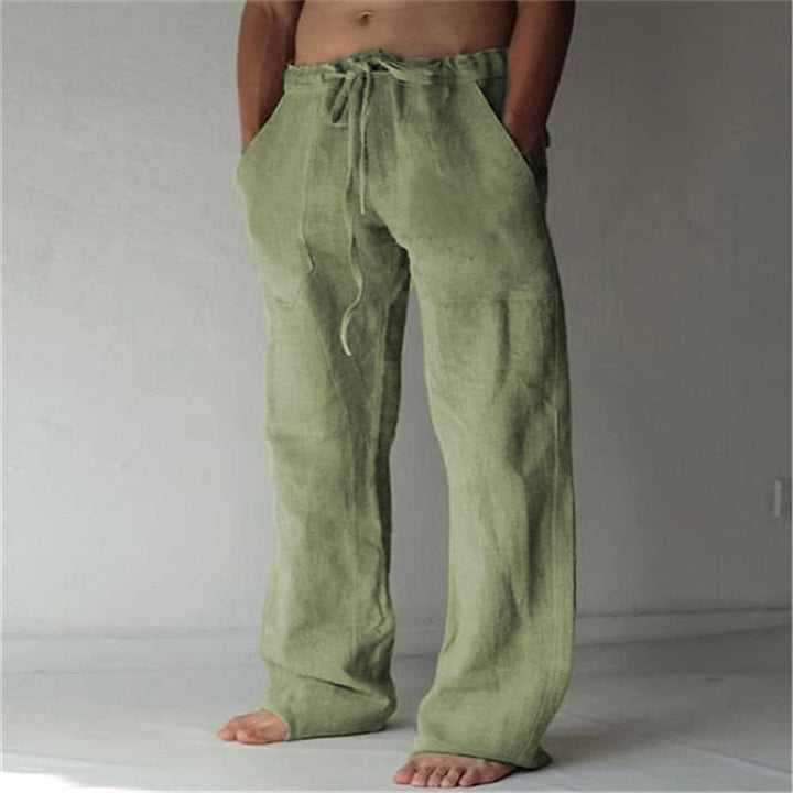 Men's Lightweight Linen Trousers | Long Fit
