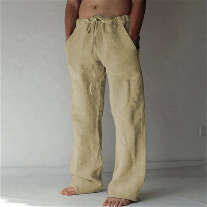 Men's Lightweight Linen Trousers | Long Fit
