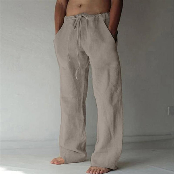 Men's Lightweight Linen Trousers | Long Fit