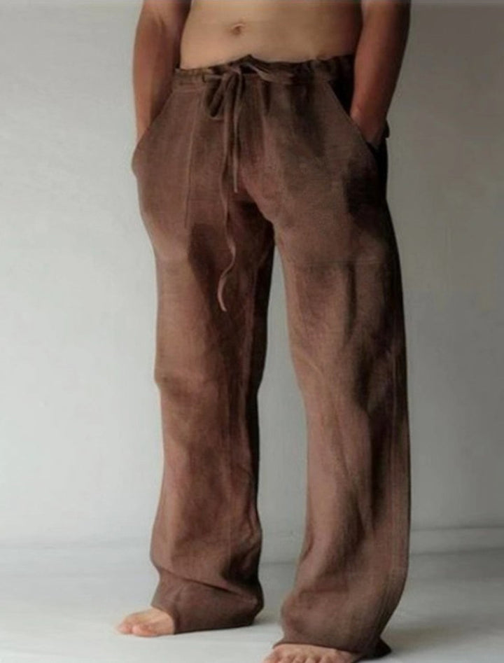 Men's Lightweight Linen Trousers | Long Fit