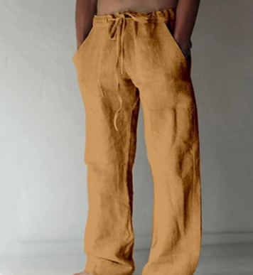 Men's Lightweight Linen Trousers | Long Fit