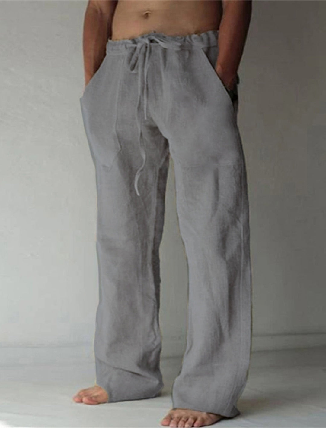 Men's Lightweight Linen Trousers | Long Fit