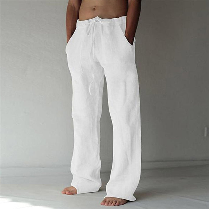 Men's Lightweight Linen Trousers | Long Fit
