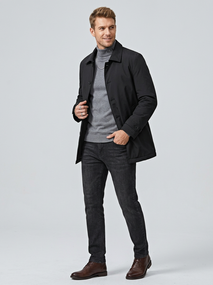 Mens Long Down Jacket Elite Edition