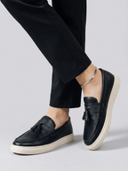 Mens Tassel Loafers Slip On Platform Casual Dress Shoes For Everyday Wear Comfort