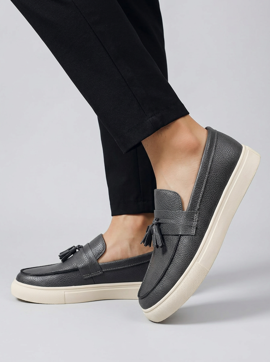 Mens Tassel Loafers Slip On Platform Casual Dress Shoes For Everyday Wear Comfort
