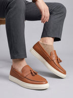 Mens Tassel Loafers Slip On Platform Casual Dress Shoes For Everyday Wear Comfort
