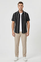 Elliot | Men's Cotton Relaxed Fit Striped Shirt