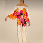 Elegant Two Piece Summer Set With Sophisticated Prints And Luxurious Fabrics
