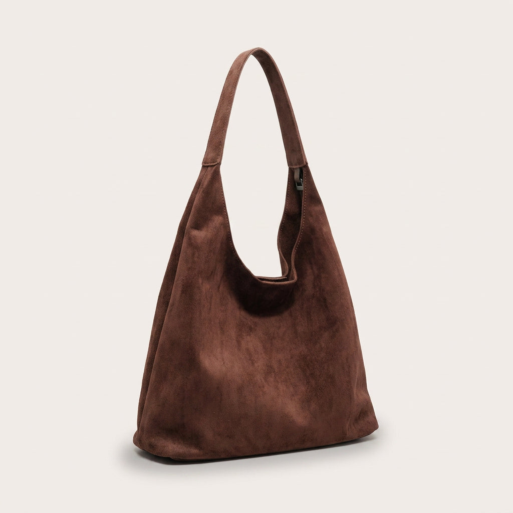 Mila Daily Hobo Bag - Soft Suede-Effect Single Strap