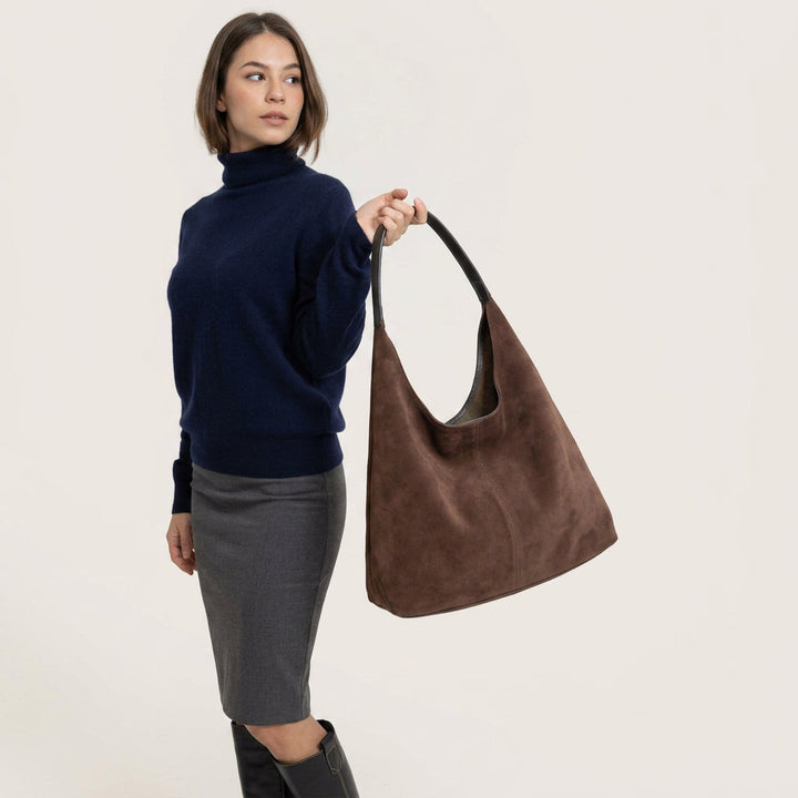 Mila Daily Hobo Bag - Soft Suede-Effect Single Strap