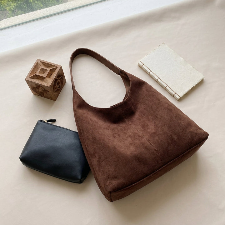 Mila Daily Hobo Bag - Soft Suede-Effect Single Strap