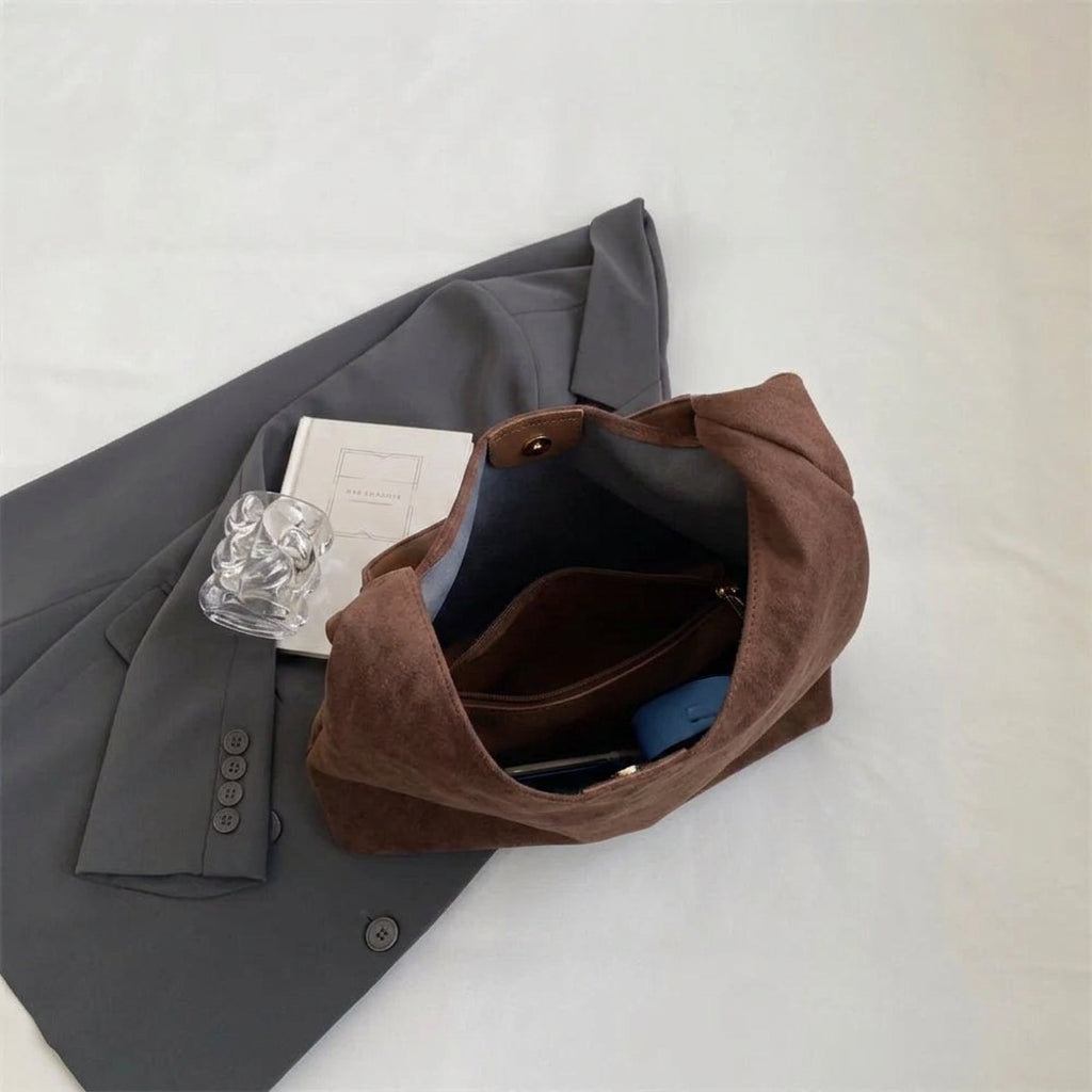 Mila Daily Hobo Bag - Soft Suede-Effect Single Strap