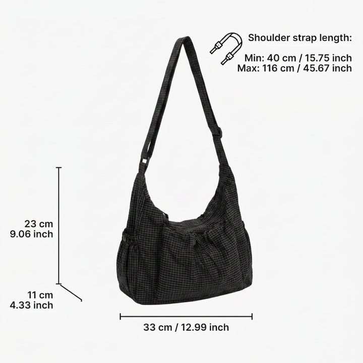 Nela Crossbody Bag - Lightweight Nylon-Polyester, Fits 13" Laptops