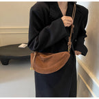 Cross-border high-end quality handbag, women's large-capacity 2024 new autumn and winter niche design, retro crossbody bag, dumpling bag-HighTouch