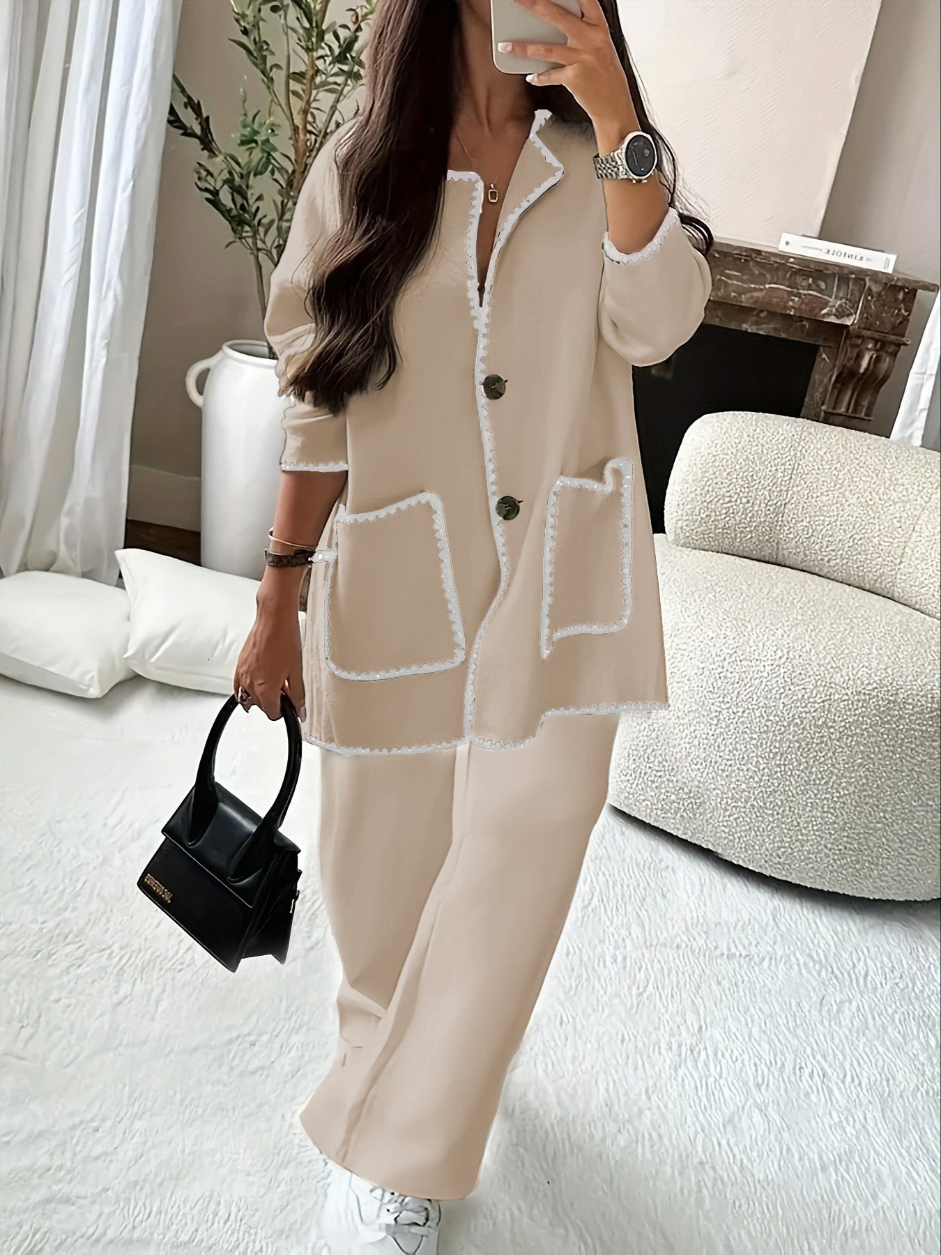 Relaxed Solid-Colour Layer – Effortlessly Chic Spring/Summer Outerwear-HighTouch