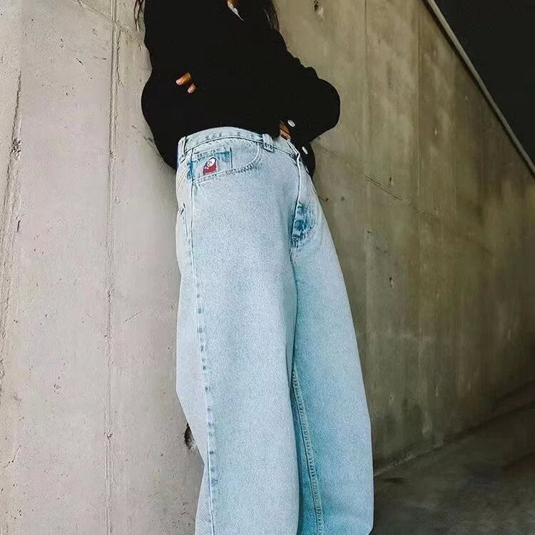 Y2K Big-Boy Baggy Jeans / Loose Denim Shorts-HighTouch