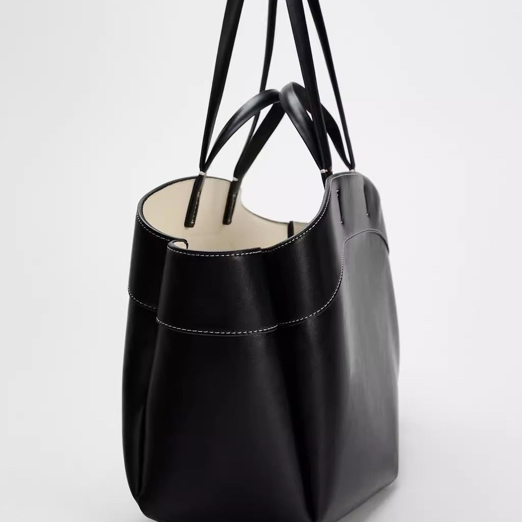 Spanish Inspired Large-Capacity Autumn Edition Versatile Shoulder & Handheld Shopper-HighTouch