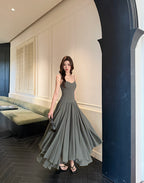 Cross-border Summer halter dress Halter Pleated A-Line Maxi Dress-HighTouch