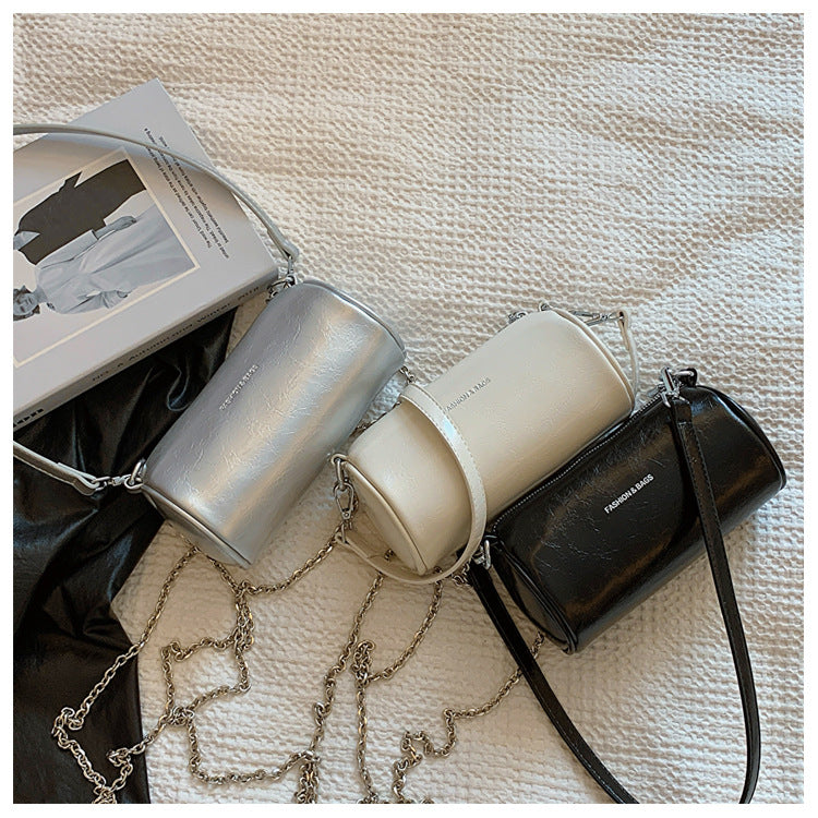 Cylindrical Pillow Crossbody – Chic Retro Barrel Bag, Lightweight & Stylish-HighTouch