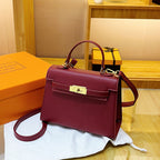 Lock Kelly-Style Shoulder & Crossbody Bag – Elegant, High-End Versatile Design-HighTouch