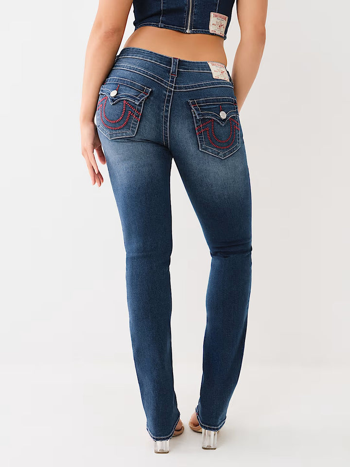 True Religion Embroidered High-Waist Skinny Jeans – Signature Logo & Stretch Fit-HighTouch
