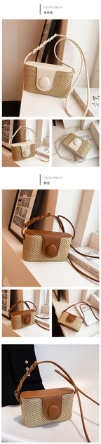 Woven Crossbody Beach Bag – Stylish Summer Shoulder Purse for Women-HighTouch
