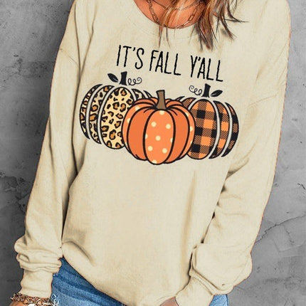 Women’s Halloween Pumpkin Print Sweater